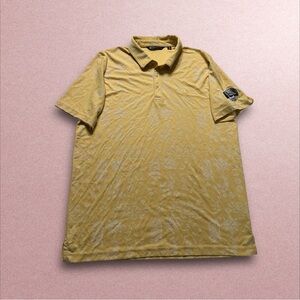 Travis Mathew Shirt Men’s XL Yellow White Short Sleeve Floral Golf Performance